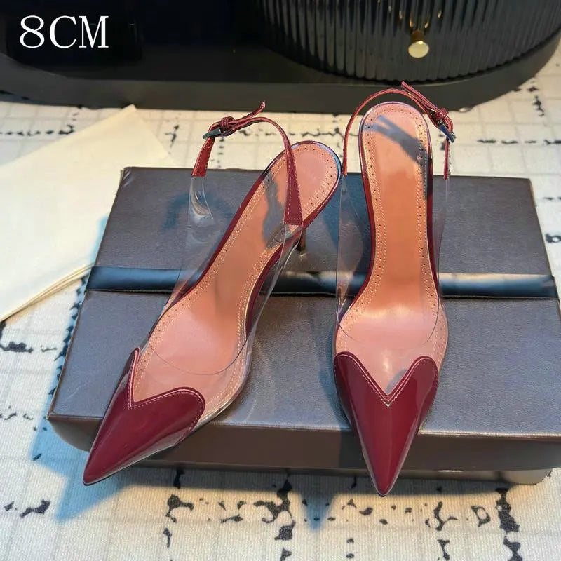 Transparent Slingback Heels