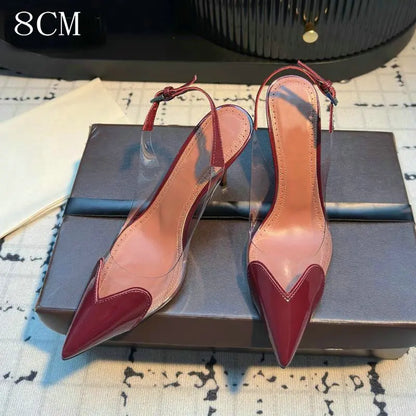 Transparent Slingback Heels