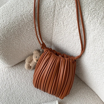 Woven Drawstring Bucket Bag | Celina Studio