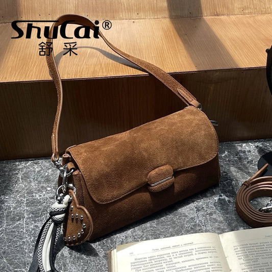 Suede Baguette BagWomen's Handbag