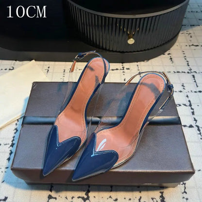 Transparent Slingback Heels