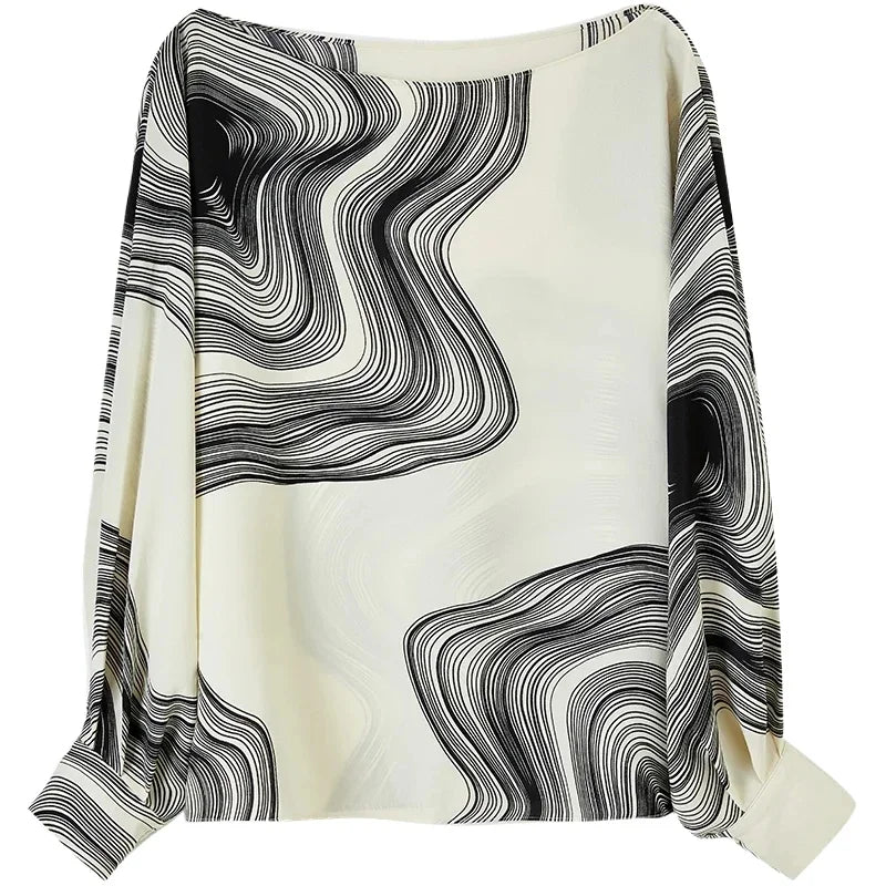 Elegant Printed Chiffon Blouse for Women