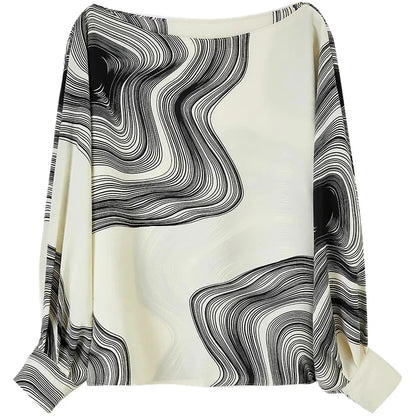 Elegant Printed Chiffon Blouse for Women