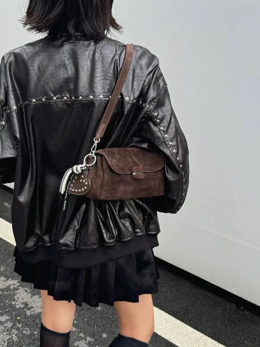 Suede Baguette BagWomen's Handbag