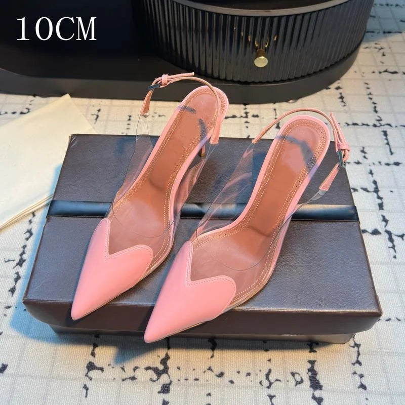 Transparent Slingback Heels