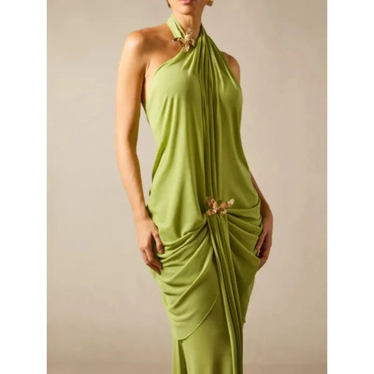 Olive Halter Dress