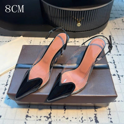 Transparent Slingback Heels