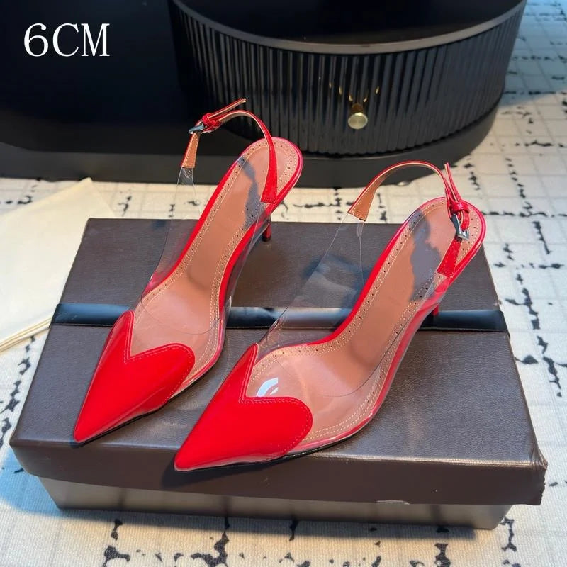 Transparent Slingback Heels