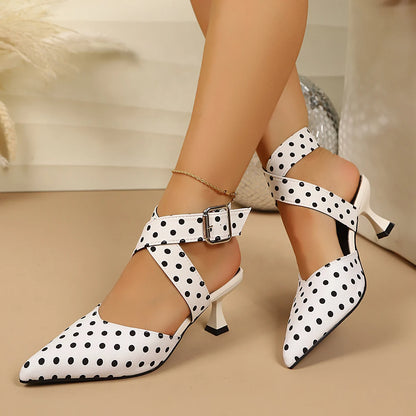 Polka Strap Heels