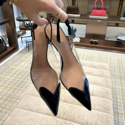 Transparent Slingback Heels