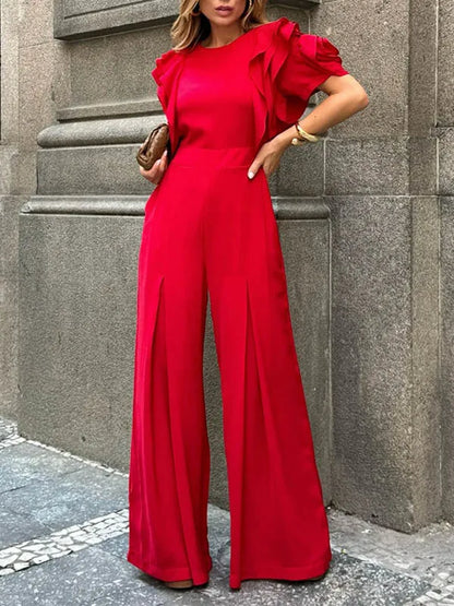 Celina Studio Scarlett Ruffle Sleeve Wide-Leg Jumpsuit