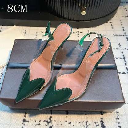Transparent Slingback Heels