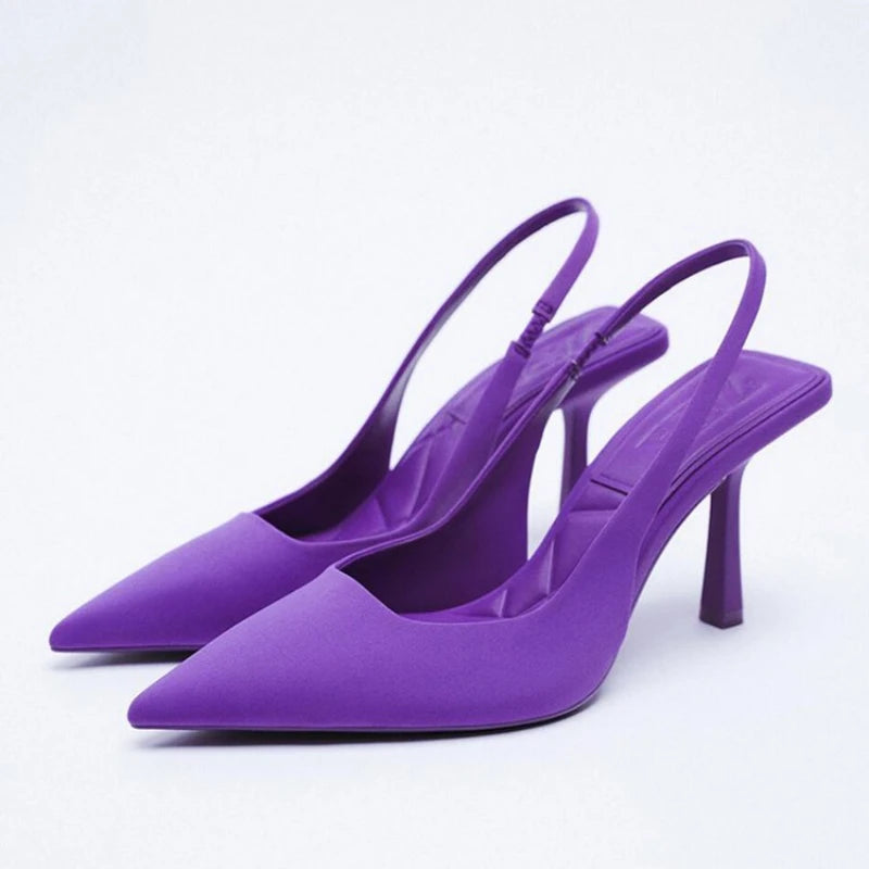 Pointed Slingback Heels