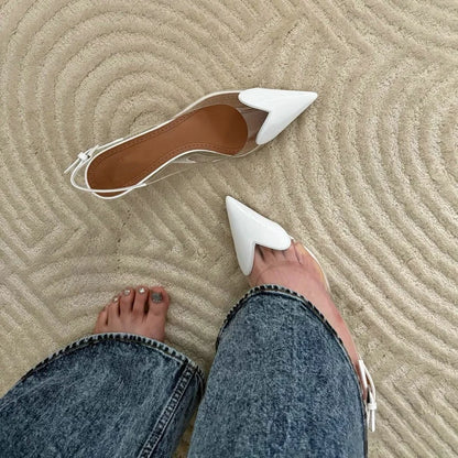 Transparent Slingback Heels