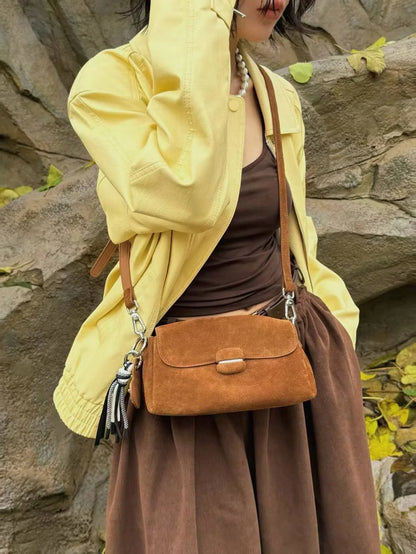Suede Baguette BagWomen's Handbag