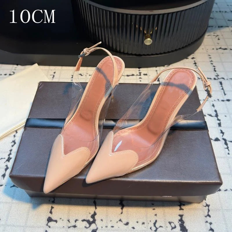 Transparent Slingback Heels