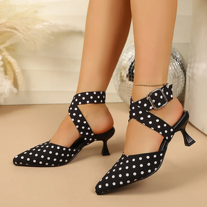 Polka Strap Heels