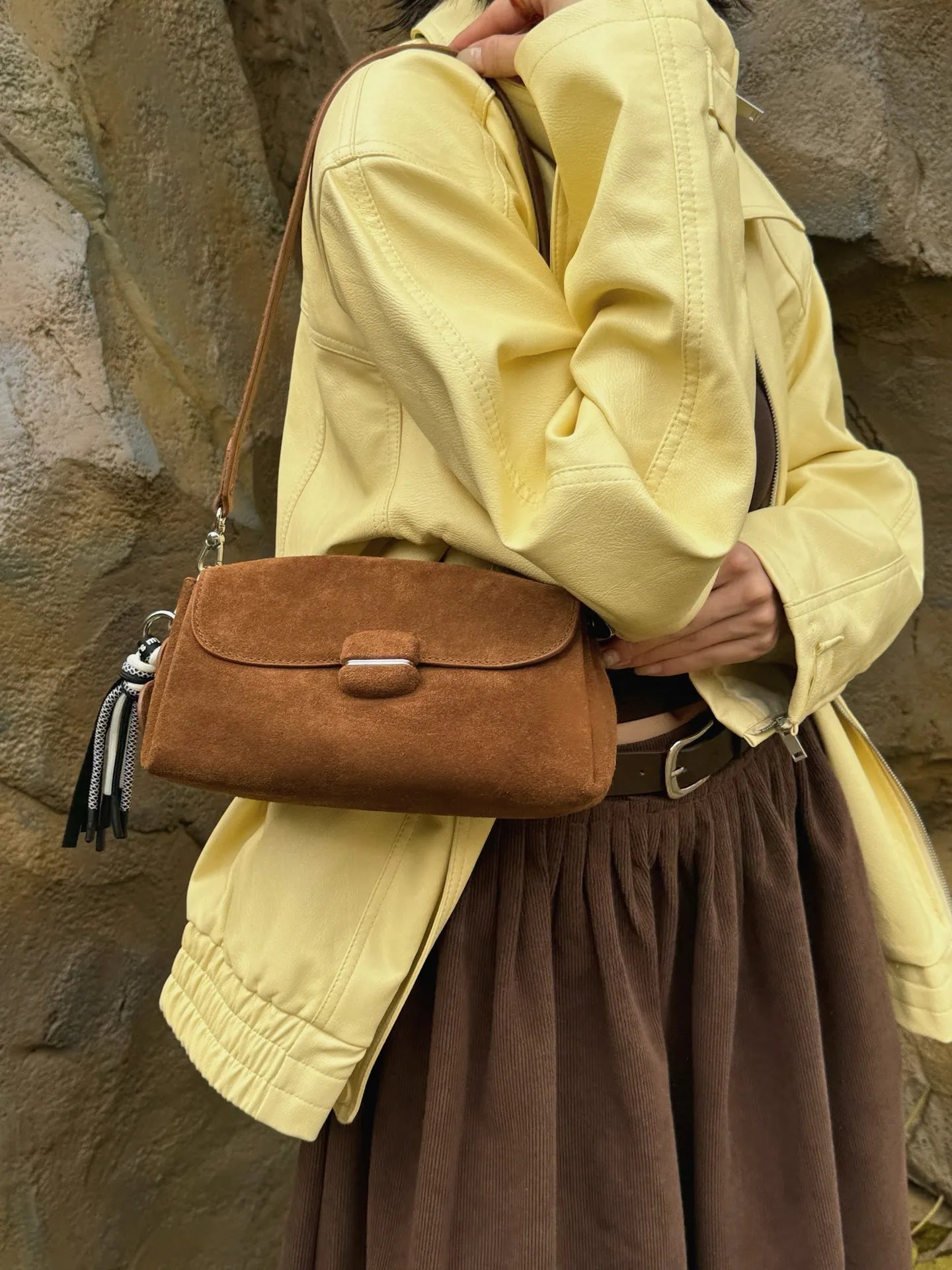 Suede Baguette BagWomen's Handbag
