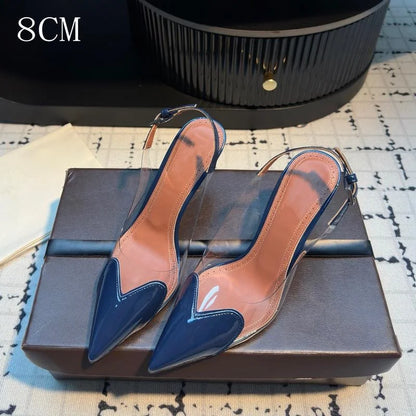 Transparent Slingback Heels