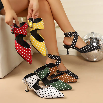 Polka Strap Heels