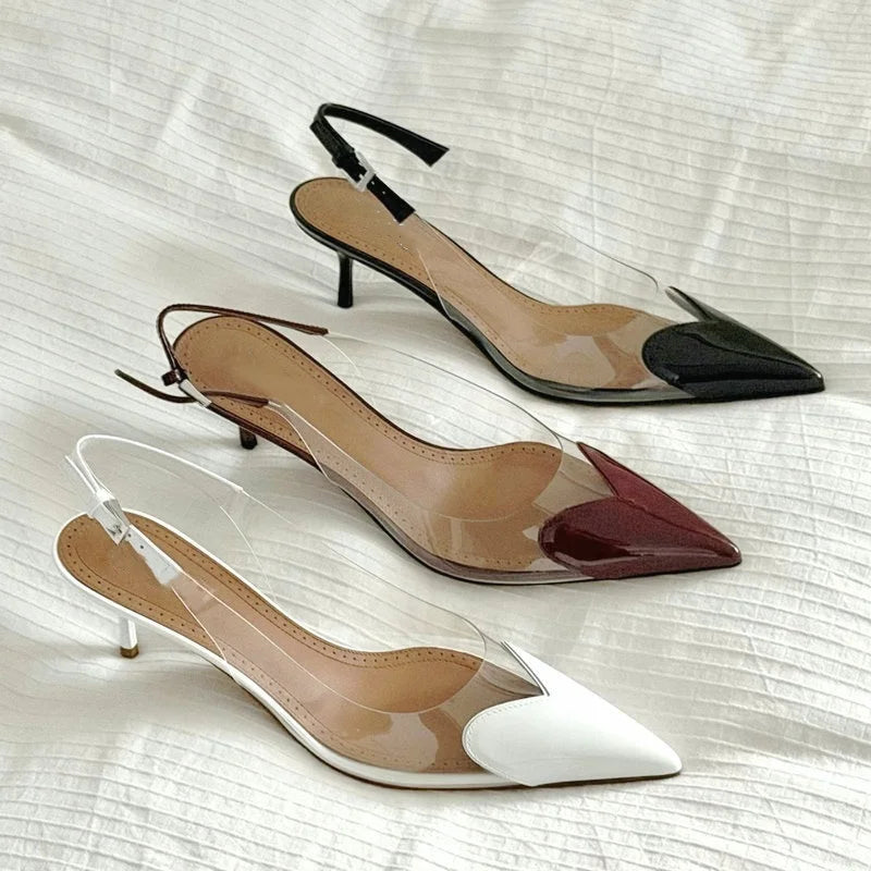 Transparent Slingback Heels