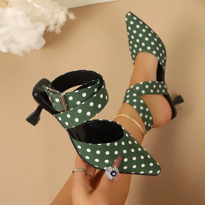 Polka Strap Heels