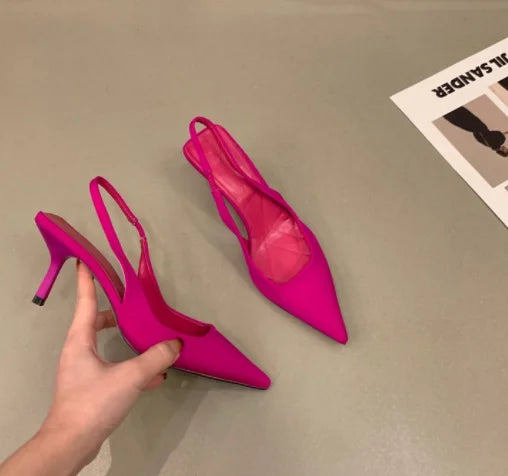 Pointed Slingback Heels