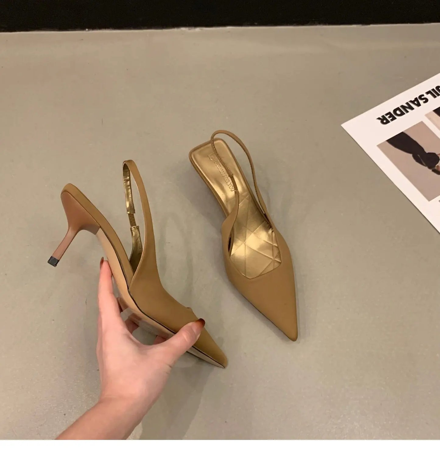 Pointed Slingback Heels