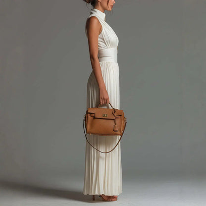 Celina Studio Aurelia Pleated Halter Wide-Leg Jumpsuit