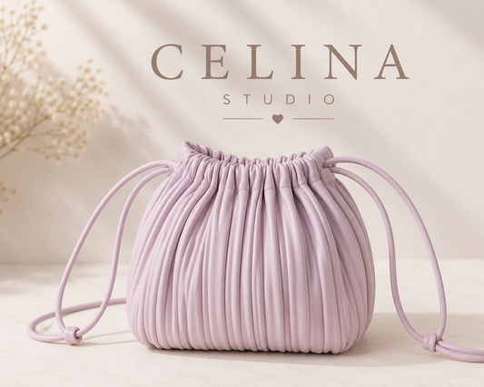 Woven Drawstring Bucket Bag | Celina Studio